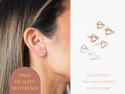 triangle pin earring