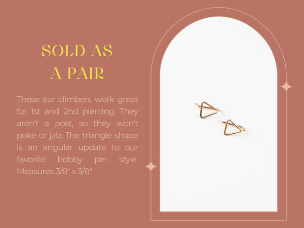 triangle pin earring