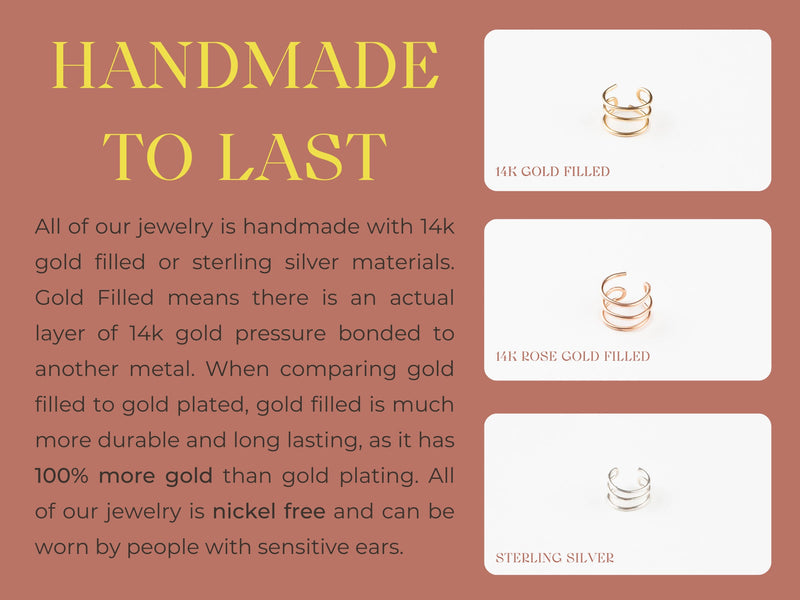 Triple Ear Cuff. Ear Cuff. Ear Wrap. Sterling Silver Cuff. Cuff Earrings. Gold Ear Cuff. Ear Cuffs. Rose Gold. Ear Climber. Triple Wire Cuff