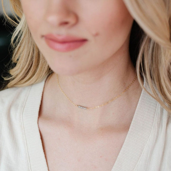 gray pearl choker