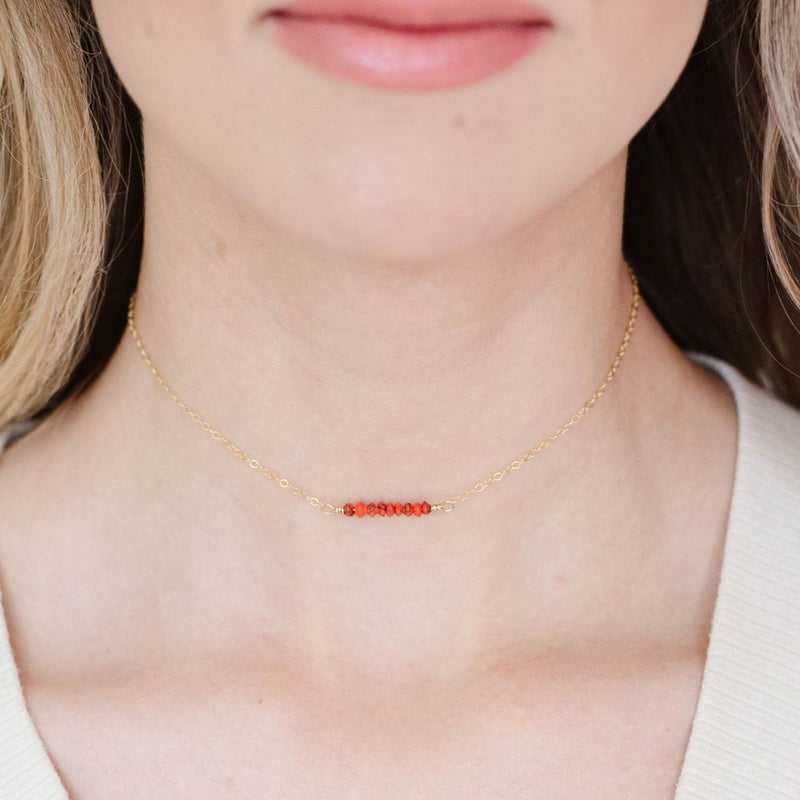 red coral choker